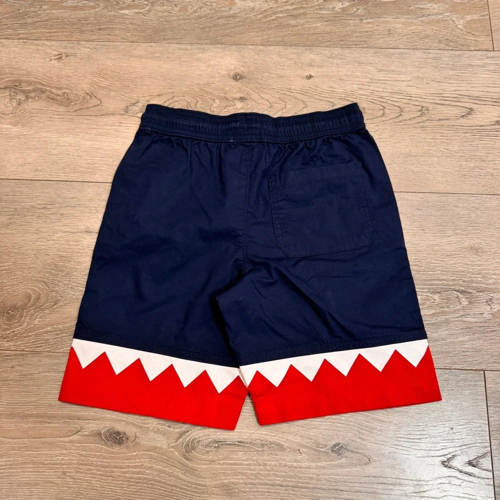 NWT 365Kids from Granimals Kids Navy Blue Red Shark‎ Bite Shorts Size 6